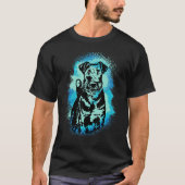 Airedale Terrier Paint Blue Design Dog Mom Dad_1 T-Shirt (Vorderseite)