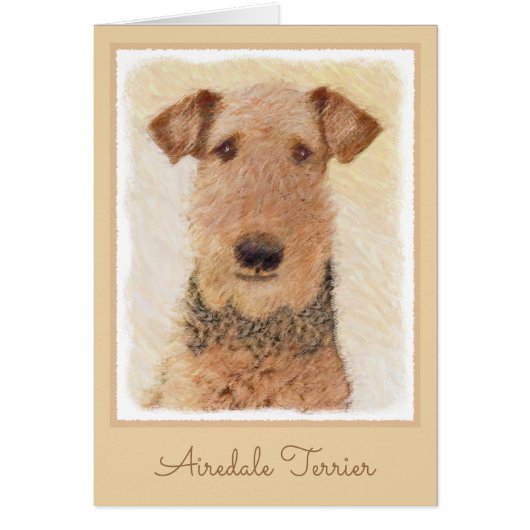 Airedale Terrier Painting - Niedliche Kunst (Vorne)