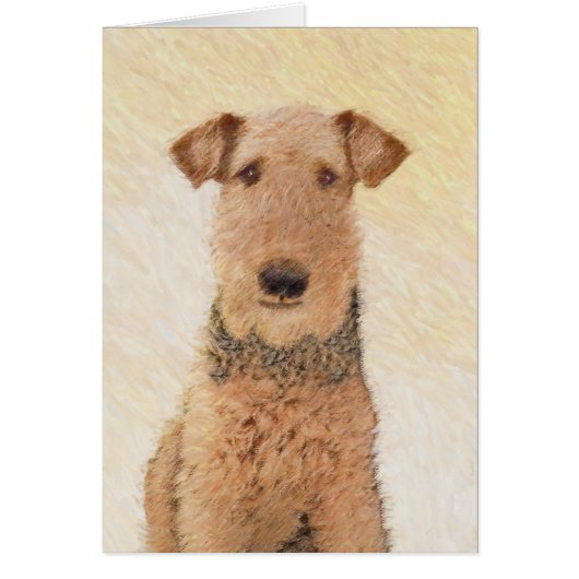 Airedale Terrier Painting - Niedliche Kunst (Vorne)