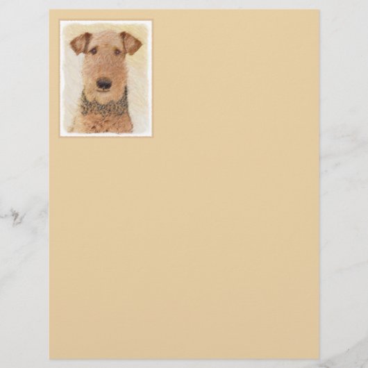 Airedale Terrier Painting - Niedliche Kunst (Vorderseite)