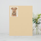 Airedale Terrier Painting - Niedliche Kunst (Stehend Vorderseite)