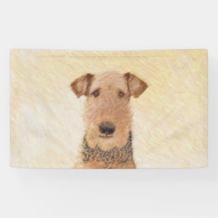 Airedale Terrier Painting - Niedliche Kunst Banner