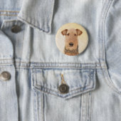 Airedale Terrier Painting - Niedliche Kunst Button (Beispiel)