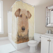 Airedale Terrier Painting - Niedliche Kunst Duschvorhang (Beispiel)