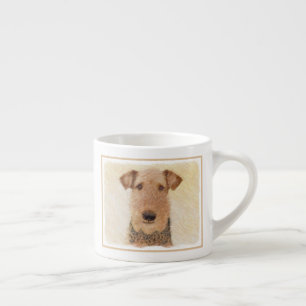 Airedale Terrier Painting - Niedliche Kunst Espressotasse