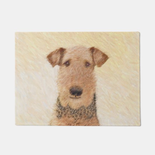 Airedale Terrier Painting - Niedliche Kunst Fußmatte (Vorderseite)