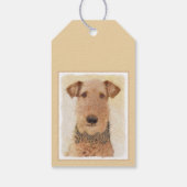 Airedale Terrier Painting - Niedliche Kunst Geschenkanhänger (Rückseite)