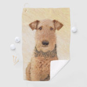 Airedale Terrier Painting - Niedliche Kunst Golfhandtuch (Insitu)