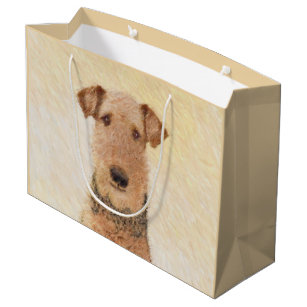 Airedale Terrier Painting - Niedliche Kunst Große Geschenktüte