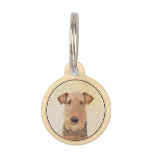 Airedale Terrier Painting - Niedliche Kunst Haustiermarke