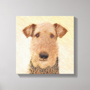 Airedale Terrier Painting - Niedliche Kunst Leinwanddruck