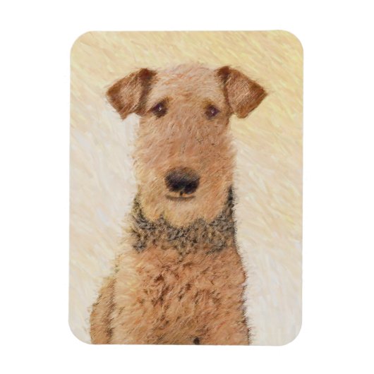 Airedale Terrier Painting - Niedliche Kunst Magnet (Vertikal)