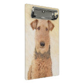 Airedale Terrier Painting - Niedliche Kunst Mini Klemmbrett (Schrägansicht)