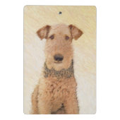 Airedale Terrier Painting - Niedliche Kunst Mini Klemmbrett (Rückseite)