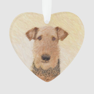 Airedale Terrier Painting - Niedliche Kunst Ornament