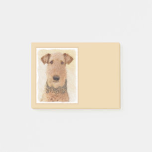 Airedale Terrier Painting - Niedliche Kunst Post-it Klebezettel