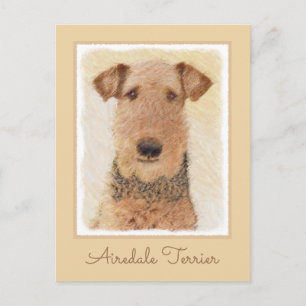 Airedale Terrier Painting - Niedliche Kunst Postkarte