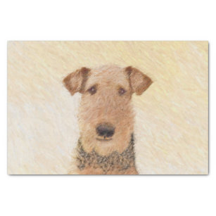 Airedale Terrier Painting - Niedliche Kunst Seidenpapier