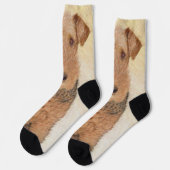 Airedale Terrier Painting - Niedliche Kunst Socken (Linkes Detail)