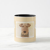 Airedale Terrier Painting - Niedliche Kunst Tasse (Zentrum)