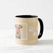 Airedale Terrier Painting - Niedliche Kunst Tasse (VorderseiteRechts)