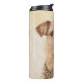 Airedale Terrier Painting - Niedliche Kunst Thermosbecher (Nach links gedreht)