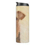 Airedale Terrier Painting - Niedliche Kunst Thermosbecher (Nach rechts gedreht)