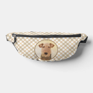 Airedale Terrier Painting Niedliche Original Dog A Bauchtasche