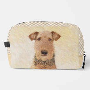 Airedale Terrier Painting Niedliche Original Dog A Waschbeutel