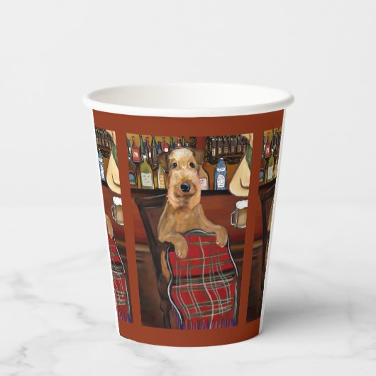 Airedale Terrier Pappbecher (Rückseite)