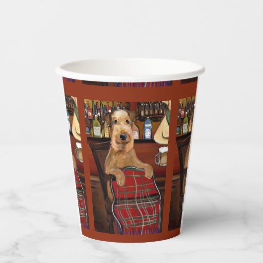 Airedale Terrier Pappbecher (Vorderseite)