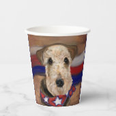 AIREDALE TERRIER PAPPBECHER (Vorderseite)