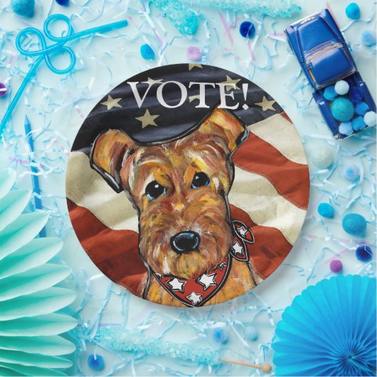 AIREDALE TERRIER PAPPTELLER (Party)