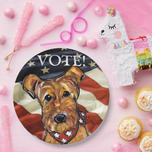 AIREDALE TERRIER PAPPTELLER (Party)