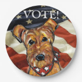 AIREDALE TERRIER PAPPTELLER (Vorderseite)