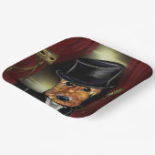 AIREDALE TERRIER PAPPTELLER (Gewinkelt)