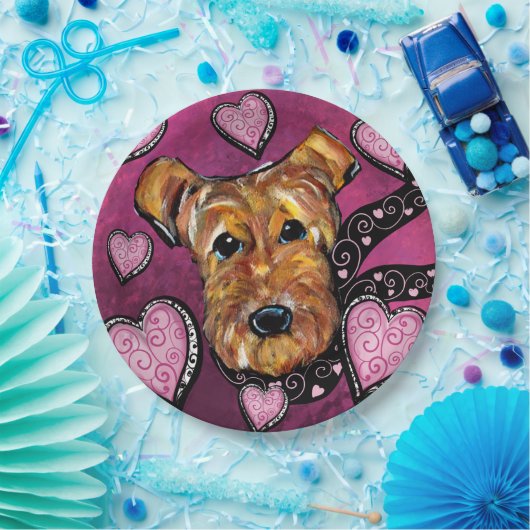 AIREDALE TERRIER PAPPTELLER (Party)