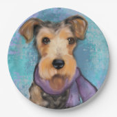 Airedale Terrier Pappteller (Vorderseite)