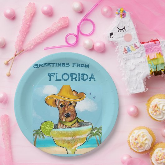 Airedale Terrier Pappteller (Party)