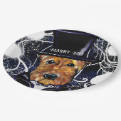 AIREDALE TERRIER PAPPTELLER (Schrägansicht)