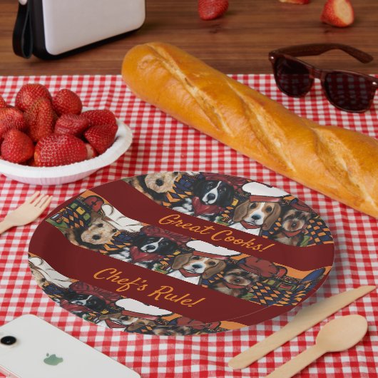 Airedale Terrier Pappteller (Picknick)