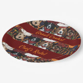 Airedale Terrier Pappteller (Schrägansicht)