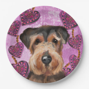 AIREDALE TERRIER PAPPTELLER