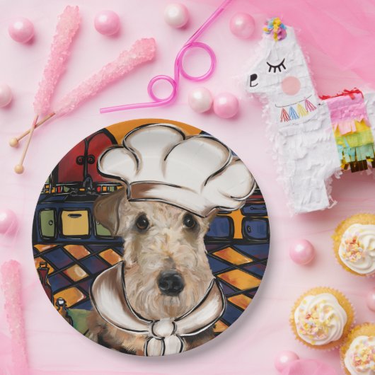 Airedale Terrier Pappteller (Party)