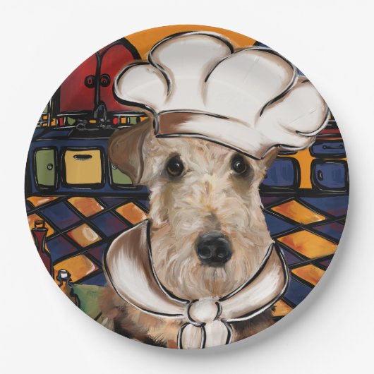 Airedale Terrier Pappteller (Vorderseite)