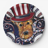 AIREDALE TERRIER PAPPTELLER (Vorderseite)