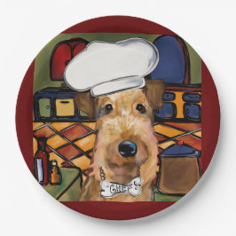 Airedale Terrier Pappteller