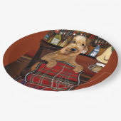 Airedale Terrier Pappteller (Schrägansicht)