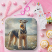 Airedale Terrier Pappteller (Party)