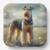 Airedale Terrier Pappteller (Vorderseite)